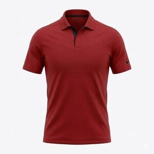 Nike Tiger Woods Collection Men's M Red Polo Shirt Short Sleeve Collared Button